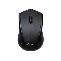 C-TECH myš WLM-07, bezdrátová, 1200DPI, 3 tlačítka, USB nano receiver, černá