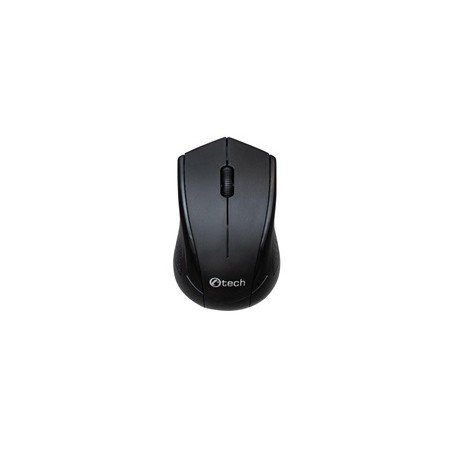 C-TECH myš WLM-07, bezdrátová, 1200DPI, 3 tlačítka, USB nano receiver, černá