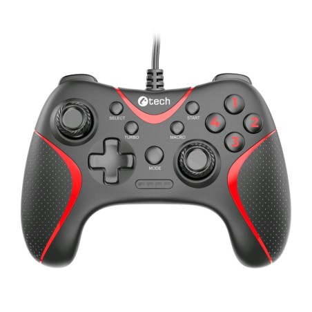 C-TECH gamepad Theon pro PC/PS3, 2 programovatelná makro tlačítka, 2x analog, X-input, vibrační, 1,8m kab