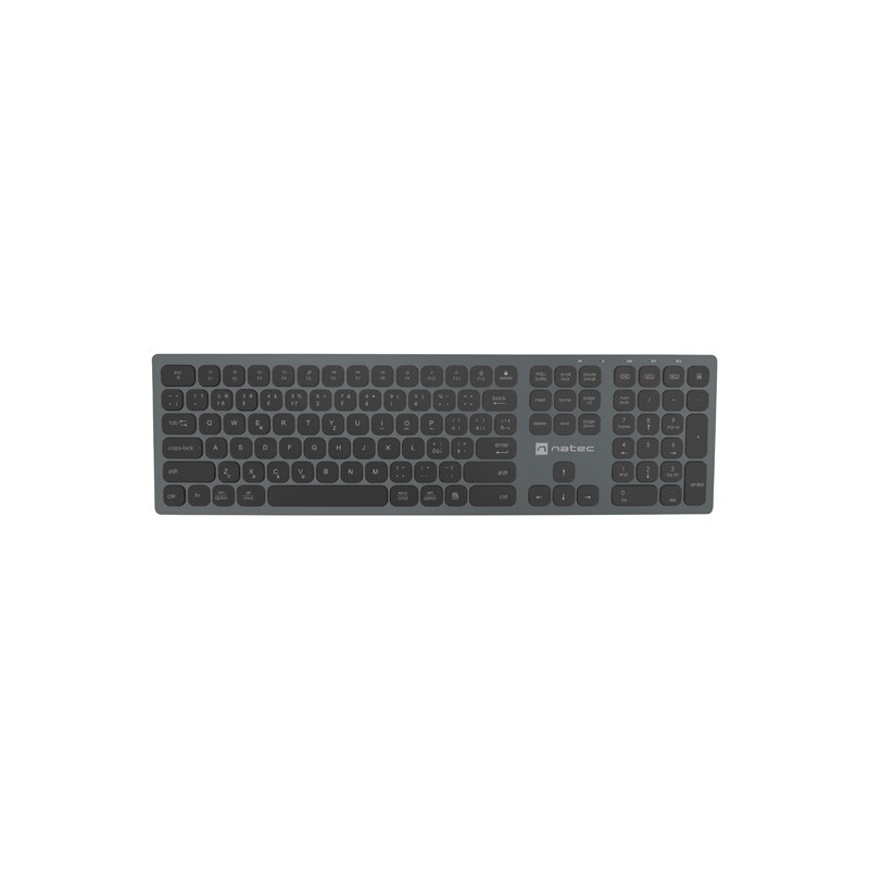 Natec klávesnice DOLPHIN/Bezdrátová Bluetooth/CZ-SK layout/Šedá