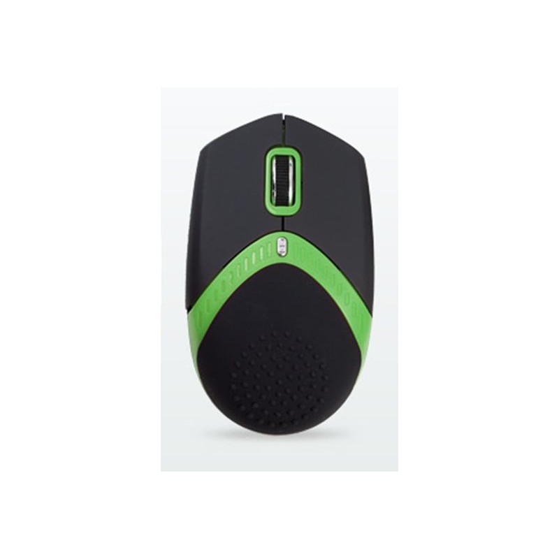 AMEI AM-M101G/Ergonomická/Optická/1 600 DPI/Drátová USB/Černá-zelená