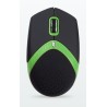 AMEI AM-M101G/Ergonomická/Optická/1 600 DPI/Drátová USB/Černá-zelená
