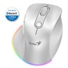 Genius Ergo 9000S Pro/Ergonomická/Optická/Pro praváky/2 400 DPI/USB+BT/Bílá