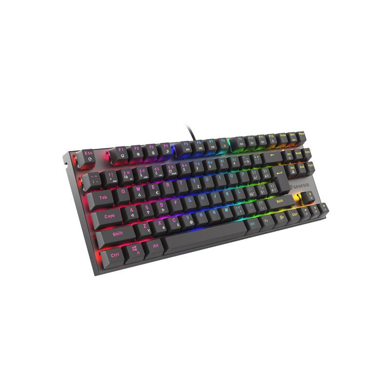 Genesis herní mechanická klávesnice THOR 303/TKL/RGB/Outemu Red/Drátová USB/CZ-SK layout/Černá