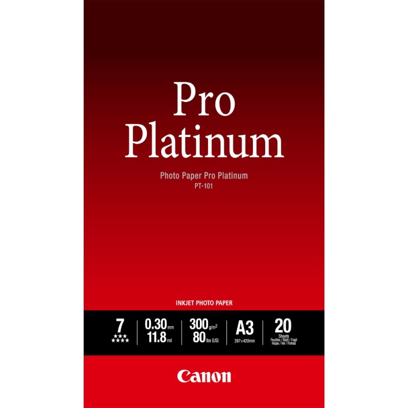 Canon fotopapír PT-101 A3, 20ks, lesklý, 300g/m