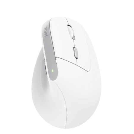 TRUST myš Bayo II Ergonomická vertikální myš, Bezdrátová, bílá