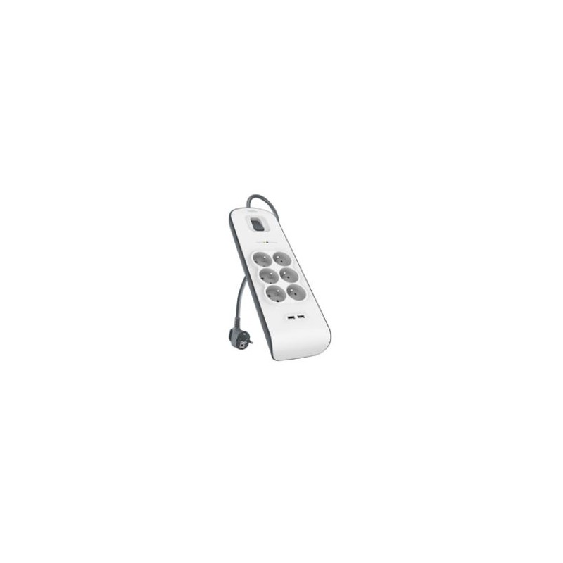 BELKIN SurgeStrip přep.ochrana,6 zásuvek,650J,2USB