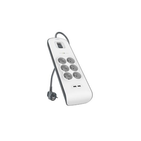 BELKIN SurgeStrip přep.ochrana,6 zásuvek,650J,2USB