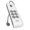 BELKIN SurgeStrip přep.ochrana,6 zásuvek,650J,2USB