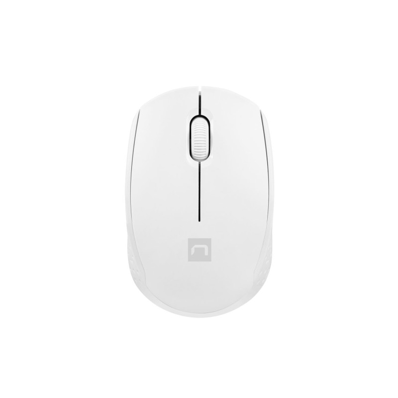 Myš Natec STORK/Kancelářská/Optická/1 600 DPI/Bezdrátová USB/Bílá