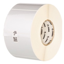 Label, Polyester, 57x19mm Thermal Transfer, Z-Ultimate 3000T Silver, Permanent Adhesive, 76mm Core
