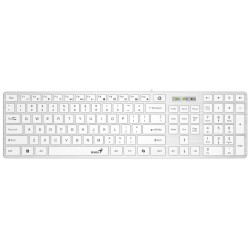 Genius Klávesnice Slimstar 126, Drátová USB, CZ+SK layout, Copilot klávesa, Bílá