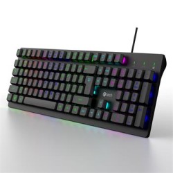 C-TECH Klávesnice Riven, Drátová USB, černá