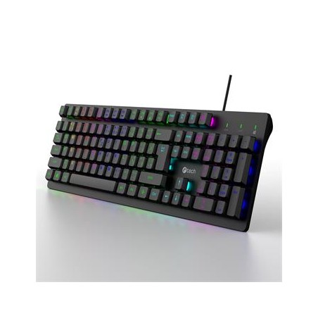 C-TECH Klávesnice Riven, Drátová USB, černá