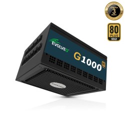 EVOLVEO G1000 PCIe 5.0, zdroj 1000W, ATX 3.0, 80+ GOLD, aPFC, 140mm ventilátor, retail, záruka 3 roky