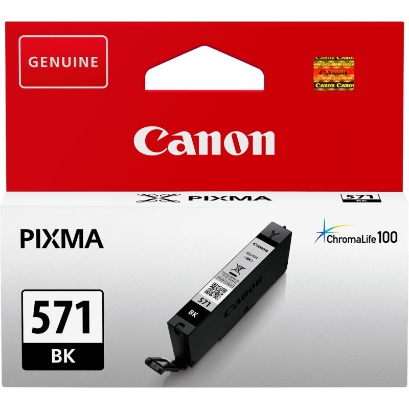 CANON CARTRIDGE CLI-571BK XL černá pro PIXMA MG575x, MG685x, MG775x, TS505x, TS605x, TS805x, TS905x (5565 str.)