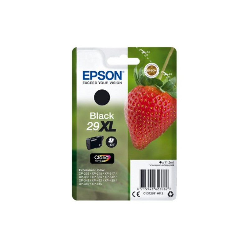 EPSON ink čer Singlepack "Jahoda" Black 29XL Claria Home Ink