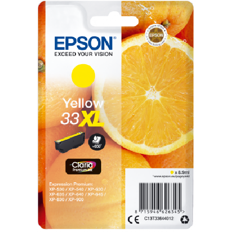 Epson Singlepack Yellow 33XL Claria Premium Ink