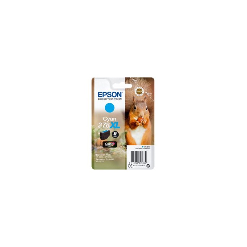 EPSON ink bar Singlepack Cyan 378XL Claria Photo HD Ink 9,3 ml, BAR 830 stran