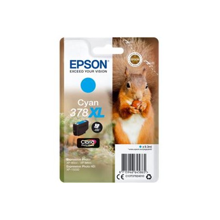 EPSON ink bar Singlepack Cyan 378XL Claria Photo HD Ink 9,3 ml, BAR 830 stran