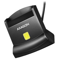 AXAGON CRE-SM4N, USB-A StandReader čtečka kontaktních karet Smart card (eObčanka), kabel 1.3m