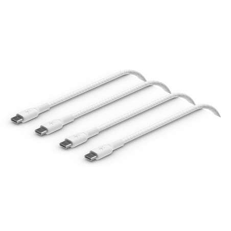 Belkin USB-C TO USB-C Braided PVC/White 1M Twin Pack