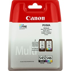 Canon PG-545/CL-546 Multi Pack Sec/Value Pack Black Colour Ctdgs .