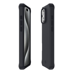 Mobilis Spectrum_R Case For iPhone 16/Pro - Solid Black Mat - Soft Bag