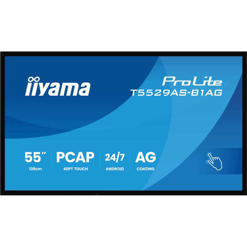 55" iiyama T5529AS-B1AG: IPS, 4K UHD,Android,24/7