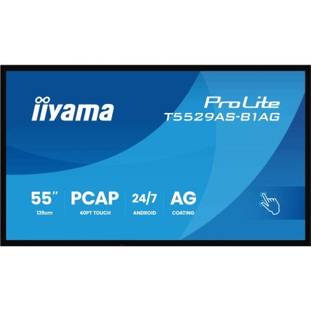 55" iiyama T5529AS-B1AG: IPS, 4K UHD,Android,24/7