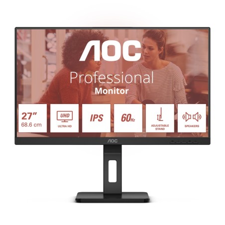 AOC MT IPS LCD WLED 27" U27E3UF - IPS panel, 3840x2160, 2xHDMI, DP, USB 3.2, repro, pivot