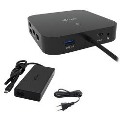 i-tec USB-C Dual Display Docking Station, Power Delivery 100W + Universal Charger 112W