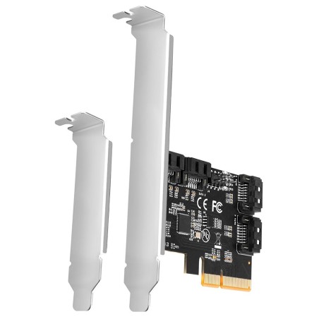AXAGON PCES-SA4X4, PCIe řadič - 4x interní SATA 6G port, ASM1164, SP & LP