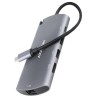 AXAGON HMC-6M2, USB 3.2 Gen 1 hub, porty 2x USB-A, HDMI, RJ-45 GLAN, SATA M.2 slot, PD 100W, kabel USB-C 18cm