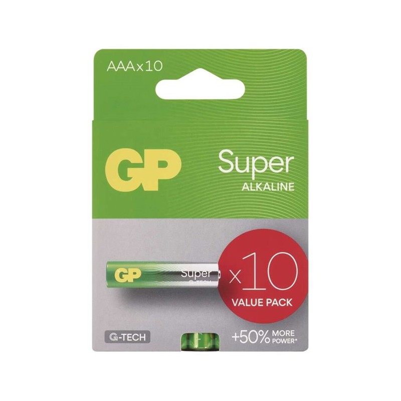 GP Alkalická baterie SUPER AAA (LR03)- 10ks