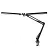 Platinet PDLD20 stolní LED lampa Flexy 20W stmívatelná s klipem, 2 ramena, černá