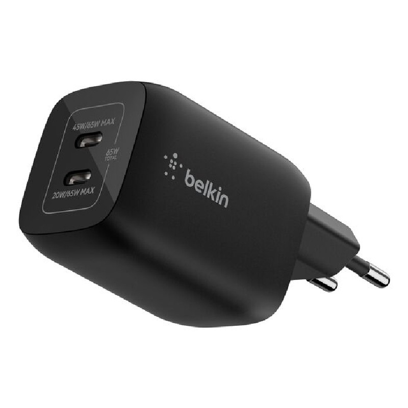 Belkin Gaming Dual USB-C Ladegereat/65 Watt GaN Schwarz