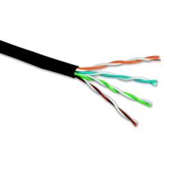 Instalační kabel Solarix venkovní UTP, Cat5E, drát, PE, box 305m