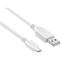 PremiumCord Kabel micro USB 2.0, A-B 0,5m, bílá