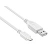PremiumCord Kabel micro USB 2.0, A-B 0,5m, bílá