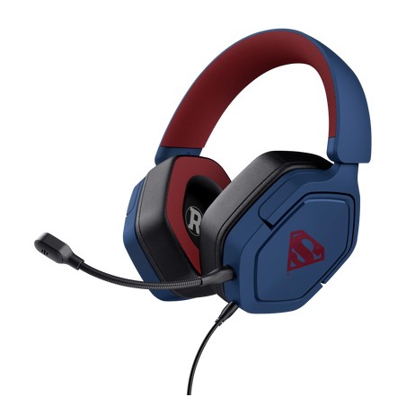 TRUST sluchátka GXT 492SM CARUS Superman, PS5 Gaming Headset, modrá