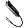AXAGON HMC-6GL, USB 3.2 Gen 1 hub, porty 3x USB-A, HDMI 4k/30Hz, RJ-45 GLAN, PD 100W, kabel USB-C 20cm