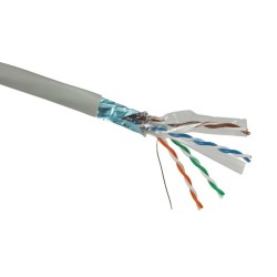 Instalační kabel Solarix FTP, Cat6, drát, PVC, cívka 500m