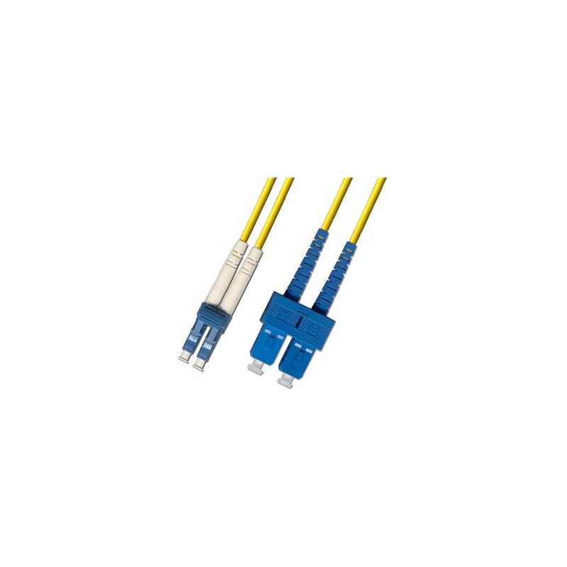 Optický patchkabel duplexní, LC/UPC-SC/UPC 9/125um SM, 7m, OS2