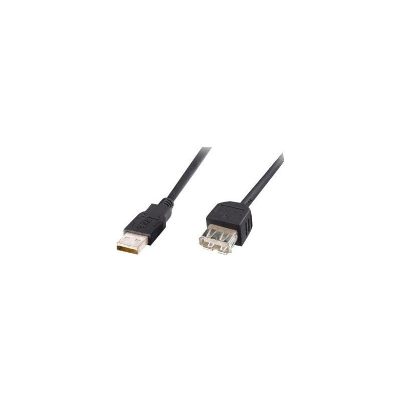 PremiumCord USB 2.0 kabel prodlužovací, A-A, 5m černá