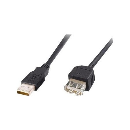 PremiumCord USB 2.0 kabel prodlužovací, A-A, 5m černá