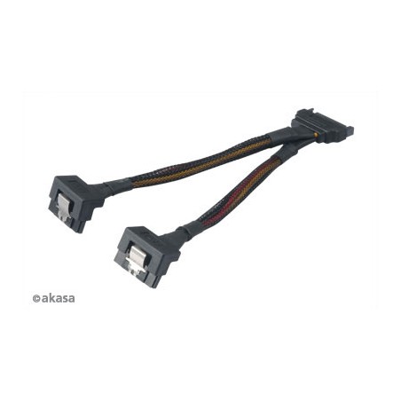 SATA napájecí rozdvojka Sata(M) na 2xSata(F) 15 cm