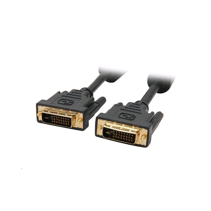 C-TECH kabel DVI-DVI, M/M, 1,8m DVI-D, dual link, stíněný