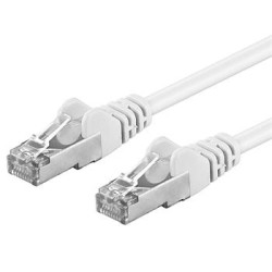 PREMIUMCORD Patch kabel CAT6a S-FTP, RJ45-RJ45, AWG 26/7 0,5m bílá