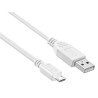 PremiumCord Kabel micro USB 2.0, A-B 20cm, bílá